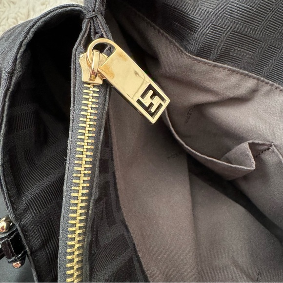 Fendi Black Zucca Canvas Large Mia Tote - Picture 8 of 12